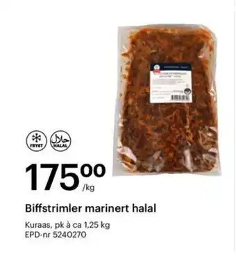 Storcash KURAAS Biffstrimler marinert halal tilbud
