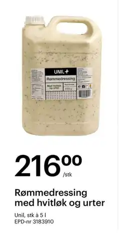 Storcash UNIL Rømmedressing med hvitløk og urter tilbud