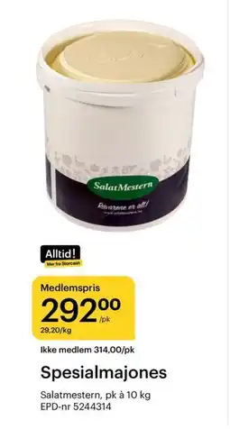 Storcash SALATMESTERN Spesialmajones tilbud
