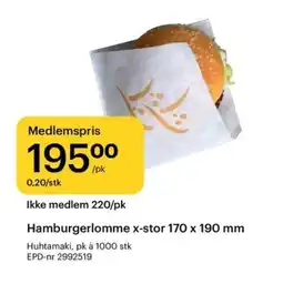 Storcash Hamburgerlomme x-stor 170 x 190 mm tilbud