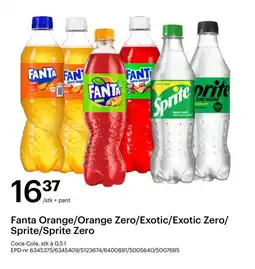 Storcash Fanta orange/orange zero/exotic/exotic zero/ sprite/sprite zero tilbud