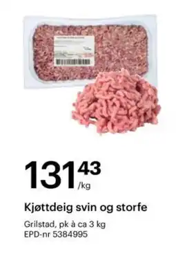 Storcash Kjøttdeig svin og storfe tilbud