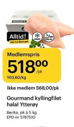 Storcash Gourmand kyllingfilet halal ytterøy tilbud