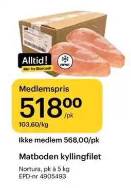 Storcash Matboden kyllingfilet tilbud