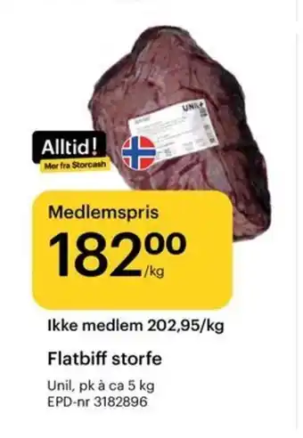 Storcash UNIL Flatbiff storfe tilbud
