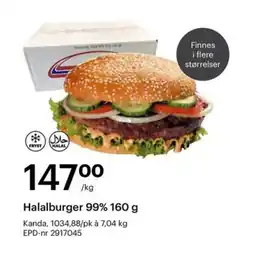 Storcash Halalburger 99% tilbud