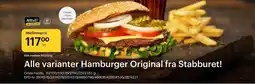 Storcash Alle varianter hamburger original fra stabburet! tilbud