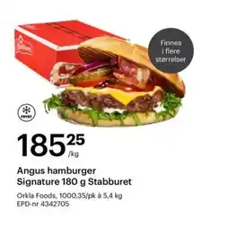 Storcash Angus hamburger signature stabburet tilbud