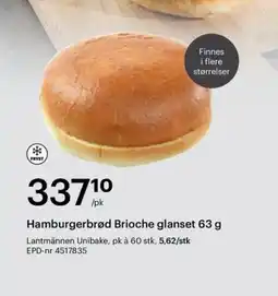 Storcash Hamburgerbrød brioche glanset tilbud