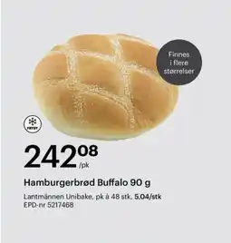 Storcash Hamburgerbrød buffalo tilbud