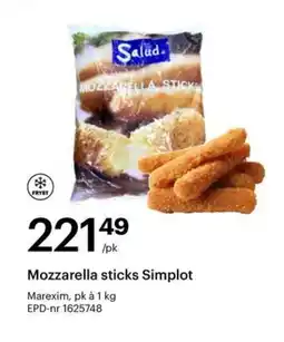 Storcash Mozzarella sticks simplot tilbud