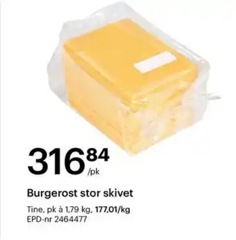 Storcash Burgerost stor skivet tilbud