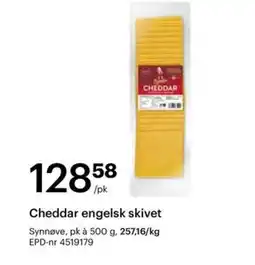 Storcash Cheddar engelsk skivet tilbud