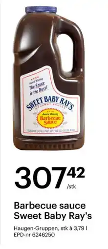 Storcash Barbecue sauce sweet baby ray's tilbud