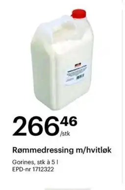 Storcash Rømmedressing m/hvitløk tilbud