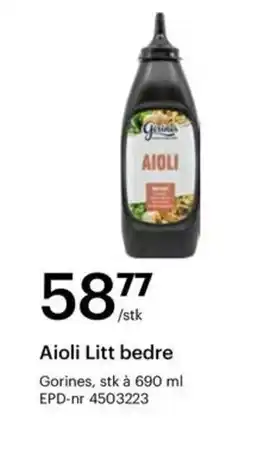 Storcash GORINES Aioli litt bedre tilbud