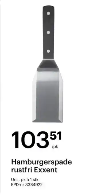 Storcash Hamburgerspade rustfri exxent tilbud