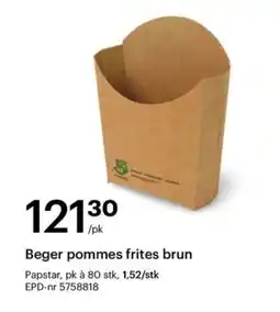 Storcash Beger pommes frites brun tilbud