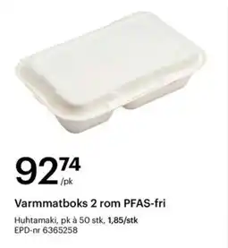 Storcash Varmmatboks 2 rom pfas-fri tilbud