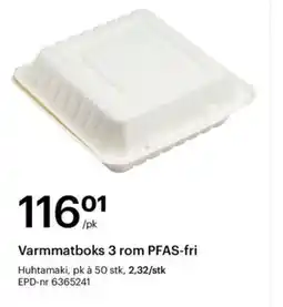 Storcash Varmmatboks 3 rom pfas-fri tilbud