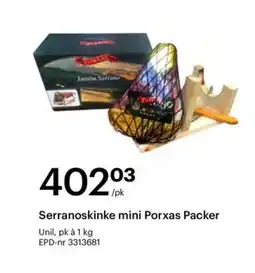 Storcash UNIL Serranoskinke mini porxas packer tilbud