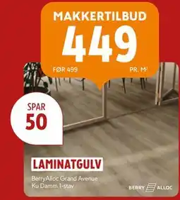 Byggmakker LAMINATGULV, NOK 449 tilbud