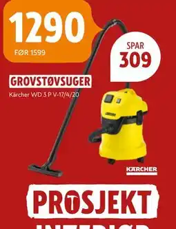 Byggmakker GROVSTØVSUGER, NOK 1290 tilbud