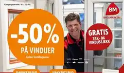 Byggmakker 50% PÅ VINDUER tilbud