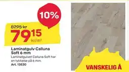 Byggmax Laminatgulv Calluna Soft 6 mm, NOK 79.15 tilbud