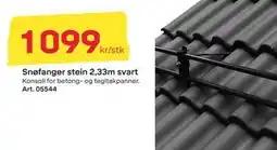 Byggmax Snøfanger stein 2,33m svart, NOK 1099 tilbud