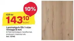 Byggmax Laminatgulv Eik 1-stav Vintage 8 mm, NOK 143.1 tilbud