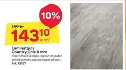 Byggmax Laminatgulv Country Chic 8 mm, NOK 143.1 tilbud