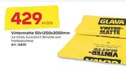 Byggmax Vintermatte 50x1200x3000mm, NOK 429 tilbud