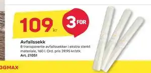 Byggmax Avfallssekk, NOK 109 tilbud