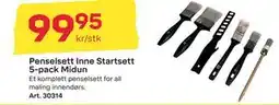 Byggmax Penselsett Inne Startsett 5-pack Midun, NOK 99.95 tilbud