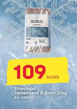 Byggmax Strøsingel Tørket sand 0-8mm 20kg, NOK 109 tilbud