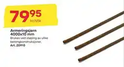 Byggmax Armeringsjern 4000x10 mm, NOK 79.95 tilbud