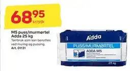 Byggmax M5 puss/murmørtel Adda 25 kg, NOK 68.95 tilbud