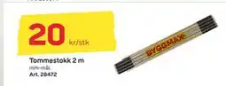 Byggmax Tommestokk 2 m, NOK 20 tilbud