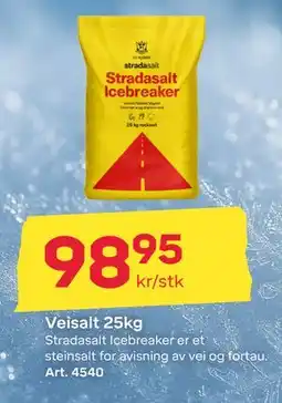 Byggmax Veisalt 25kg, NOK 98.95 tilbud