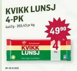 Holdbart KVIKK LUNSJ 4-PK, NOK 49.9 tilbud