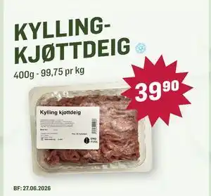 Holdbart KYLLINGKJØTTDEIG, NOK 39.9 tilbud