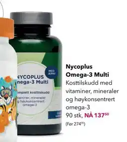 Apotek 1 Nycoplus Omega-3 Multi, NOK 137.5 tilbud