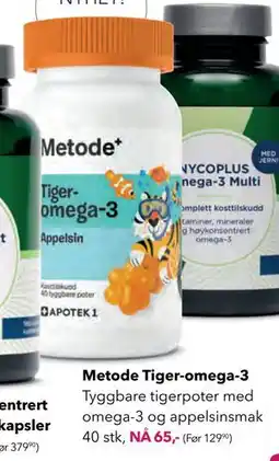 Apotek 1 Metode Tiger-omega-3, NOK 65 tilbud