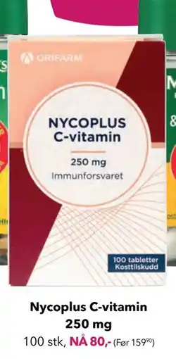 Apotek 1 Nycoplus C-vitamin 250 mg, NOK 80 tilbud