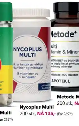 Apotek 1 Nycoplus Multi, NOK 135 tilbud