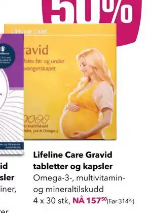 Apotek 1 Lifeline Care Gravid tabletter og kapsler, NOK 157.5 tilbud