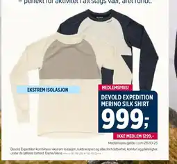 Sport 1 DEVOLD EXPEDITION MERINO SILK SHIRT tilbud