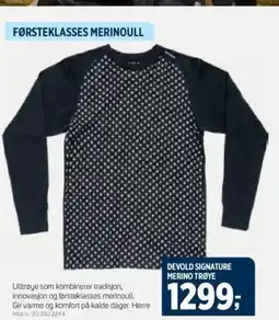 Sport 1 Devold signature merino trøye tilbud