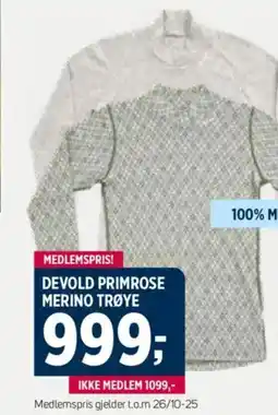 Sport 1 Medlemspris! devold primrose tilbud